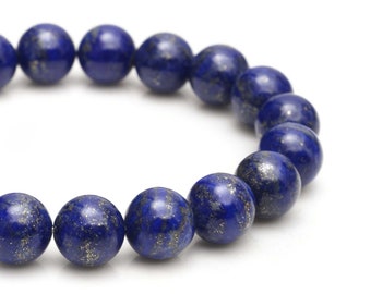 Bracelet homme lapis lazuli 8 mm, bracelet femme, bracelet fait main, cadeau pour femme, cadeau pour homme, bracelet pour homme