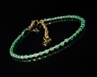 Minimalist Aventurin Armband Damen Armband, Natürliche Edelstein Armband, Aventurin Armband, Geschenk für Frau, Geschenk für sie