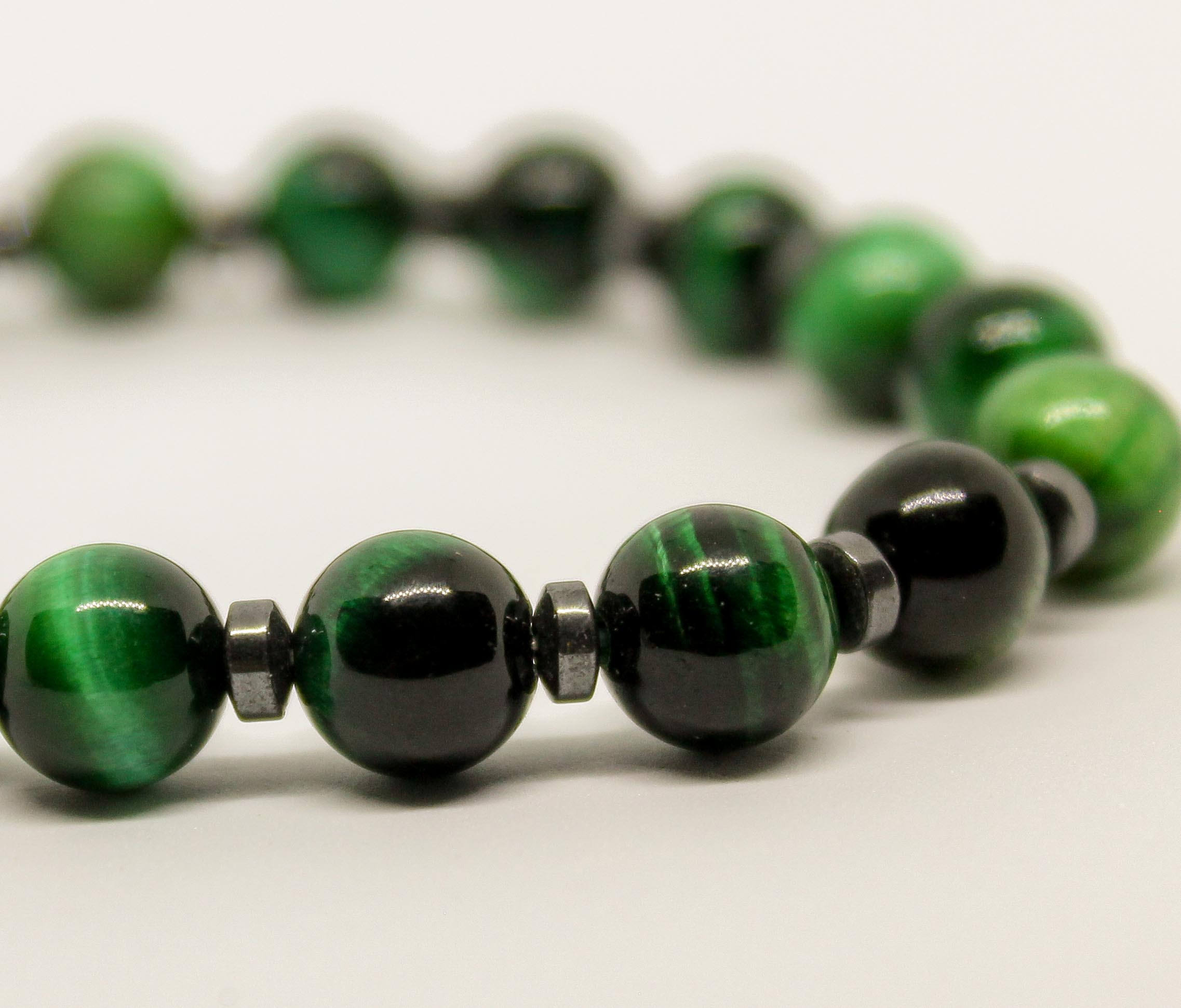 green tiger eye bracelet