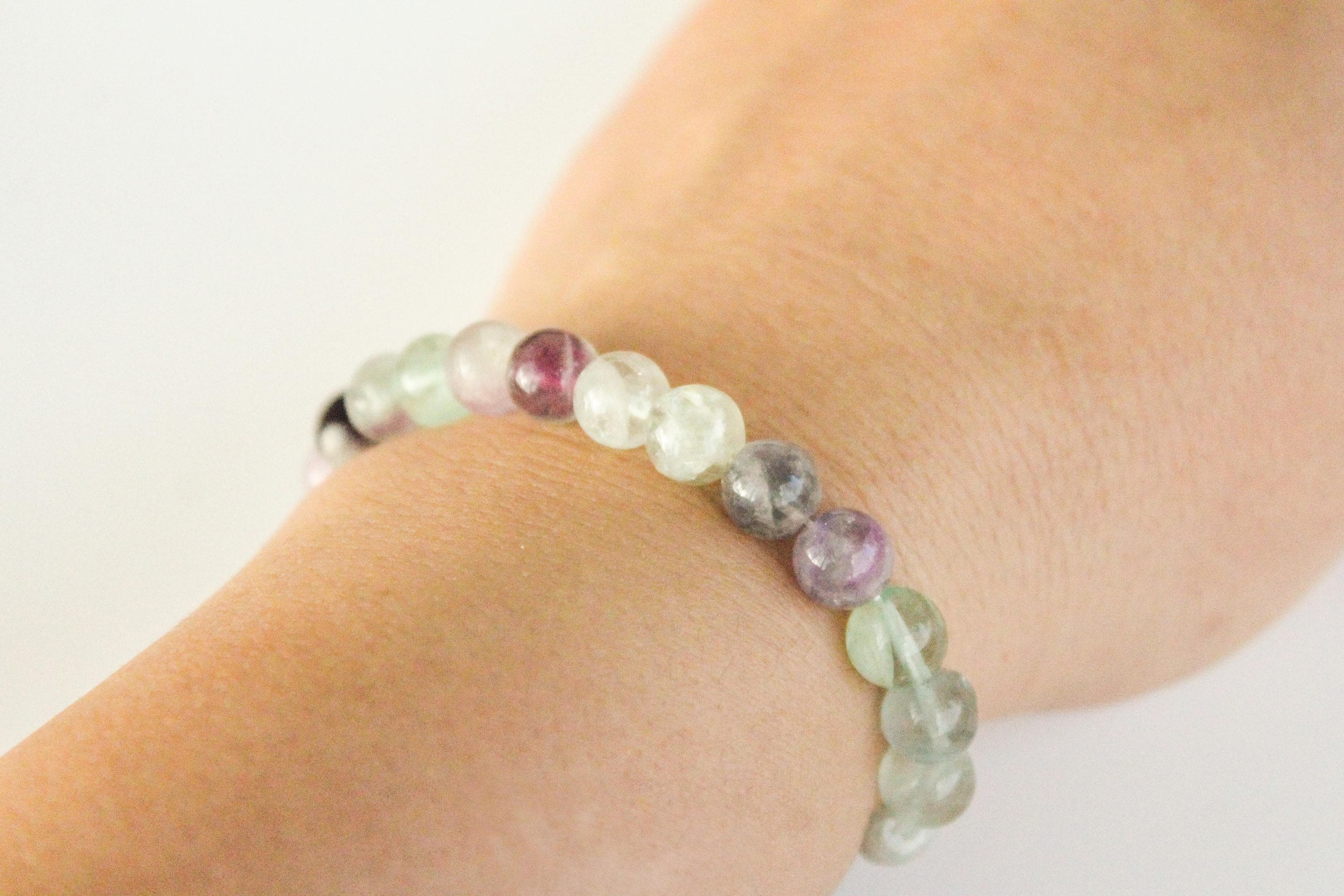 8mm Green FLUORITE Bracelet Womens Bracelet Fluorite Beaded Etsy