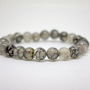 Dragon veins agate 8mm Agate bracelet Mens Bracelet Stretch Bracelet Unisex Bracelet Mens Beaded Bracelet Natural Bracelet Gift for Him