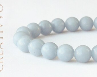 Angeliet-armband 8 mm-blauw anhydriet, angeliet-armband, unisex armband, herenarmband, damesarmband, angeliet kralenarmband