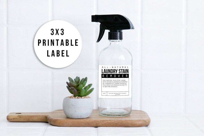 Stain Remover Label Laundry Label Digital Download Etsy