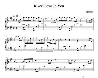 Piano Music Sheets - River Flows in you from Yiruma arranged by Rousseau - Piano - Digital Download