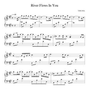 Piano Music Sheets - River Flows in you from Yiruma arranged by Rousseau - Piano - Digital Download
