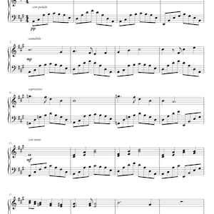 Puede incluir: Partitura de piano para "Wet Hands", un arreglo mejorado. La partitura incluye notación de clave de sol y de fa, con indicaciones dinámicas como "pp" y "mp". El compositor es C418, arreglo de Circlesquare Music.