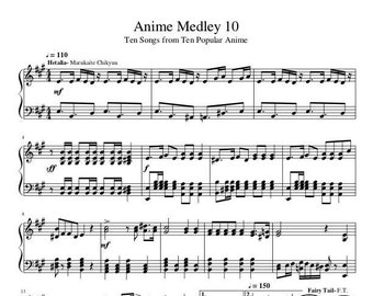 Anime Sheet Music - Etsy New Zealand Anime Sheet Music - Etsy New Zealand