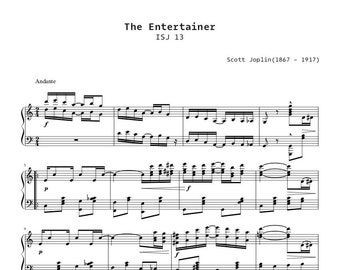 Klaviernoten - The Entertainer ISJ 13 - Scott Joplin - Digitaler Download