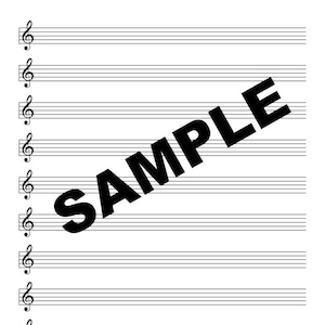 Guitar Music Sheets - Staff blank templates, String Blank Tablature for musicians, and songwriters for Guitar - Digital download