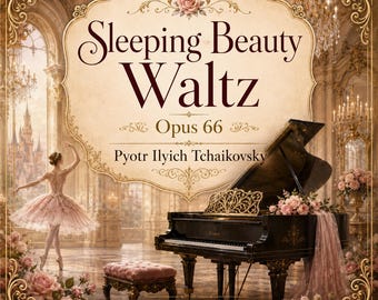 Piano Music Sheets - Sleeping Beauty Waltz - Opus 66 - Tchaikovsky - Digital Download