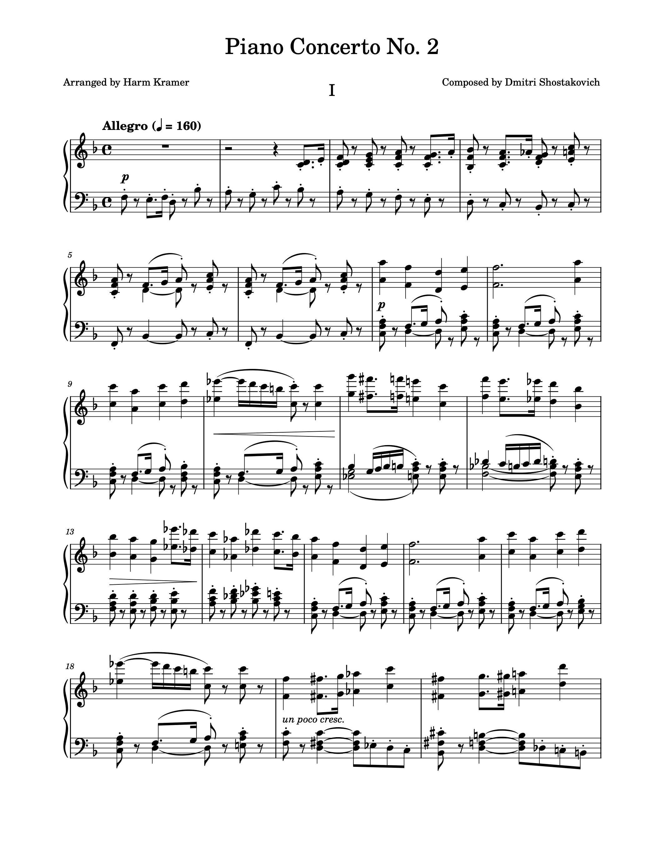 Piano Music Sheets - Piano Concerto No 2 in F Major - All Three