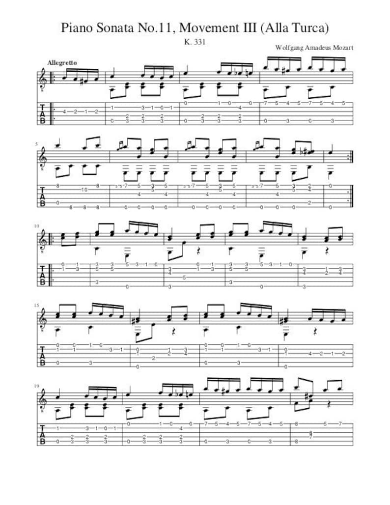 mozart rondo alla turca guitar lesson mozart rondo alla turca guitar lesson