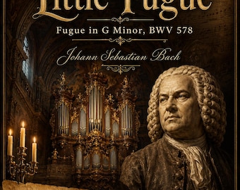Piano Music Sheets - Fugue in G Minor BWV 578 'Little Fugue' - Bach - Digital Download