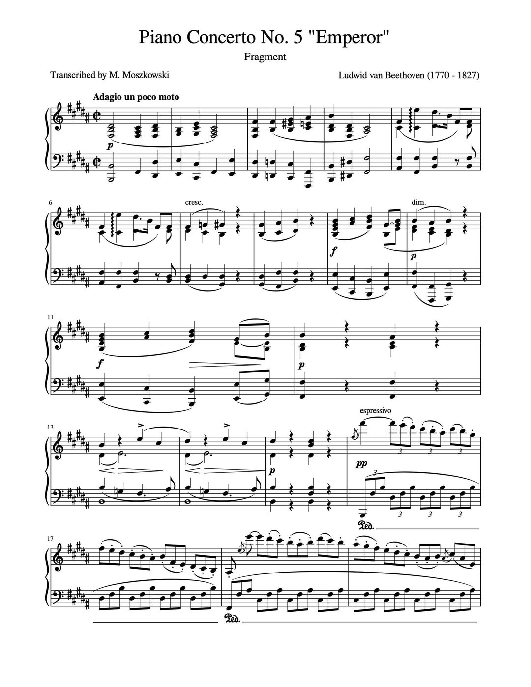 Piano Music Sheets - Piano Concerto No. 5 