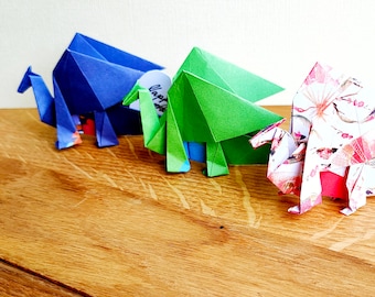 Origami Dragon Card: Handmade Mythical Gift, D&D Companion