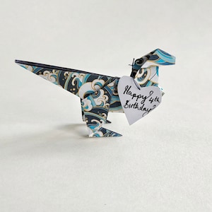 Cartão de aniversário de dinossauro T-Rex para o dia dos pais | Cartão de origami de dinossauro "Você é um rugido" | Bilhete de amor japonês