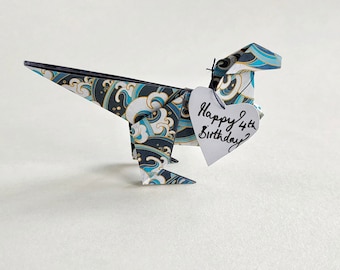 Origami Dinosaur Card: Handmade T-Rex Birthday or Father's Day