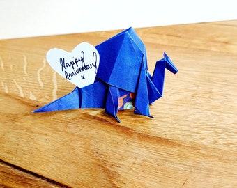 Carta Drago Origami: Regalo Mitico Fatto a Mano, Compagno di D&D