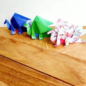 Biglietto di auguri origami con drago mitologico per la festa del papà / regalo di compleanno giapponese con drago / regalo di compleanno con compagno di D&D / anniversario