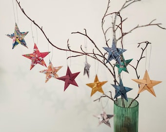Origami Star bauble | Christmas star paper decoration | eco friendly | unique home decor