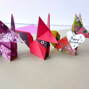 Ti amo biglietto Fox / biglietto di compleanno / regalo di anniversario origami / biglietti pensando a te / biglietto fidanzata, fidanzato / biglietto 3D indipendente
