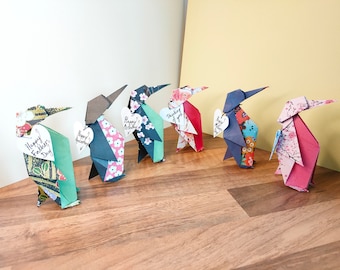 Penguin Origami Card | Personalized Birthday Anniversary Gift