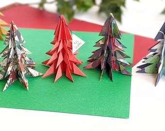 Handmade Origami Christmas Tree Card | Eco-Friendly