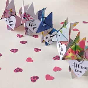 Tarjeta de zorro para el Día de la Madre / Tarjeta de zorro de feliz cumpleaños / Tarjeta de felicitación de origami japonesa en 3D