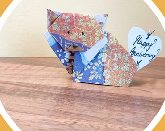 3D Birthday Cat card | anniversary origami greetings card | origami love note