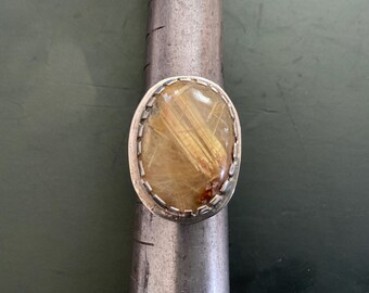 Rutilated Quartz in Silver