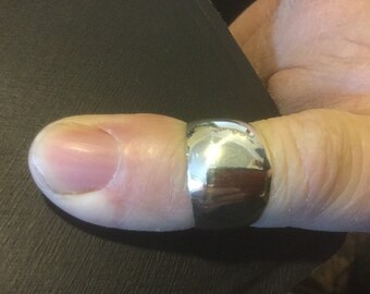 Wide Band Sterling Silver Ring
