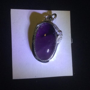 Ghost Amethyst Sterling Silver Pendant