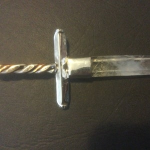 Sterling Silver Quartz Crystal Healing Sword