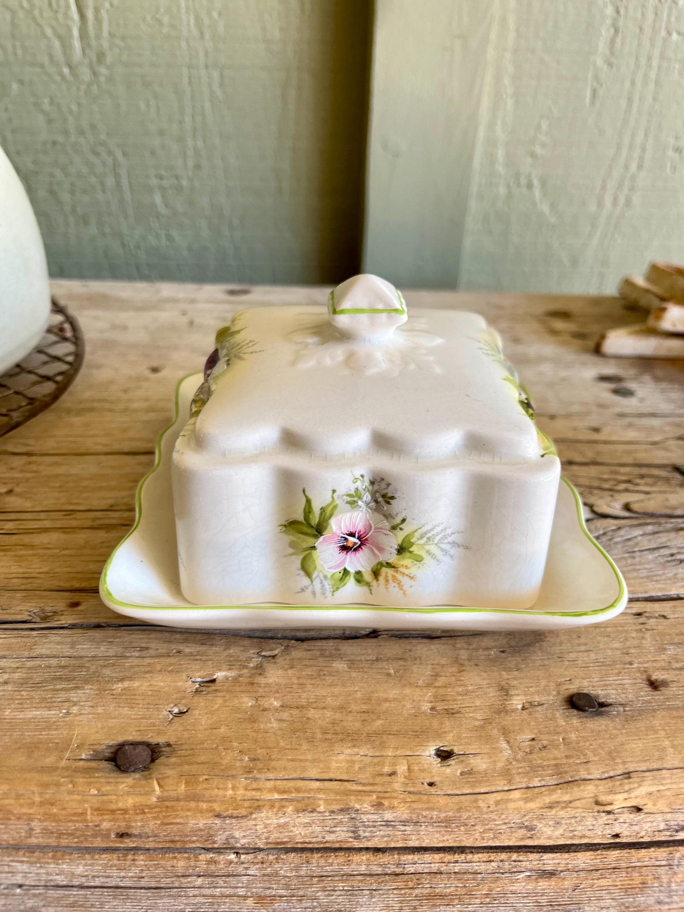 James Kent / Old Foley / Pansy Flowers / Cheese Dish / Square Dish