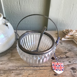 Brama / Crystal Bowl / Silver Plated Ware / Lead Crystal / Silver Plated Spoon / Cristal Au Plomb /  Made in England / Bleikristall / Patina
