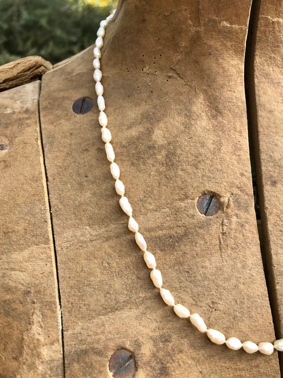 Baroque Pearl / Pearl Necklace / 21 Inch / White … - image 2