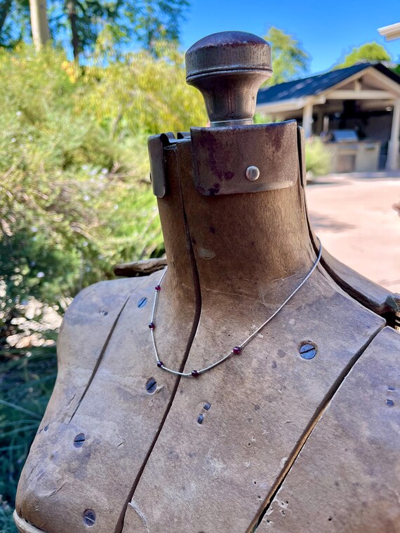 Sterling Silver / Liquid Silver / Ruby Gemstones … - image 4