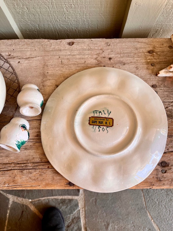 Deviled Egg Plate / Egg Platter / Salt & Pepper Shakers / Rooster