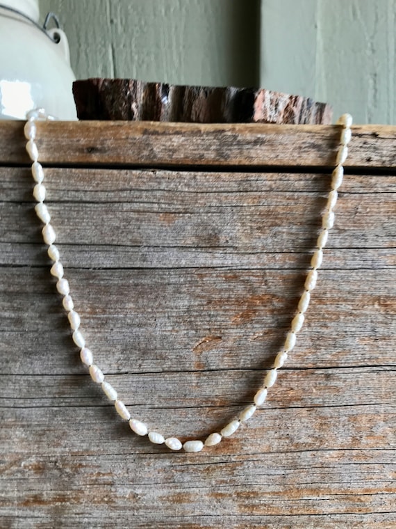 Baroque Pearl / Pearl Necklace / 21 Inch / White … - image 6
