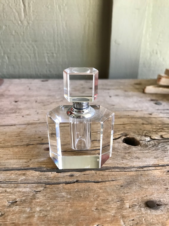 Perfume Bottle / Crystal / Glass Stopper / Small B