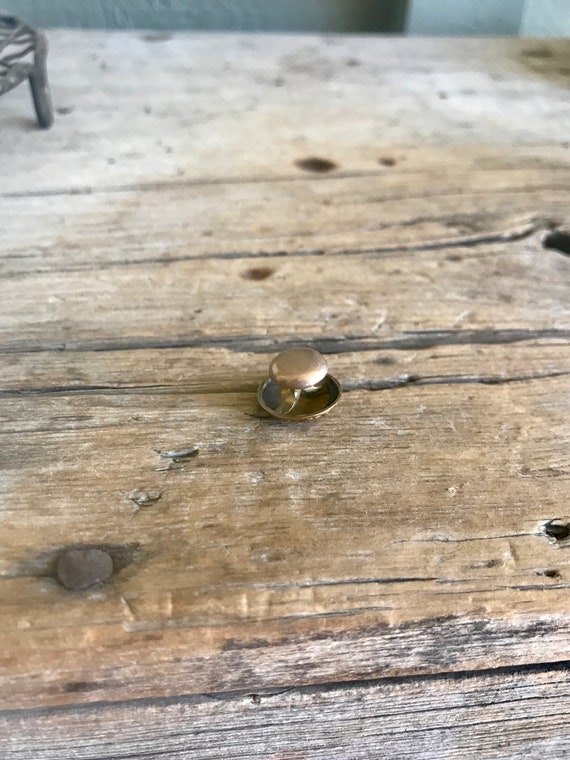 Rose Gold / Button Cufflink / Circular / Scroll W… - image 3