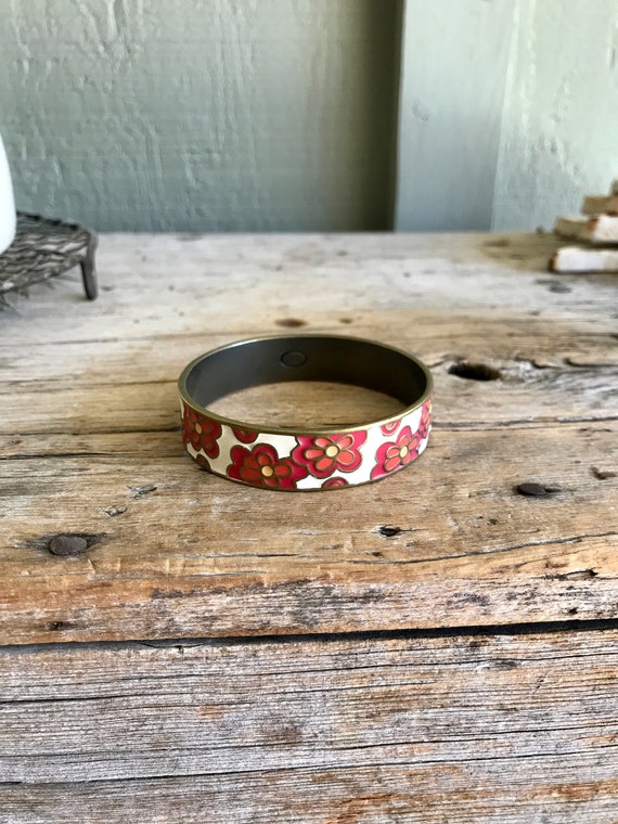 Lee Angel / Bangle Bracelet / Enamel / Floral / Pi