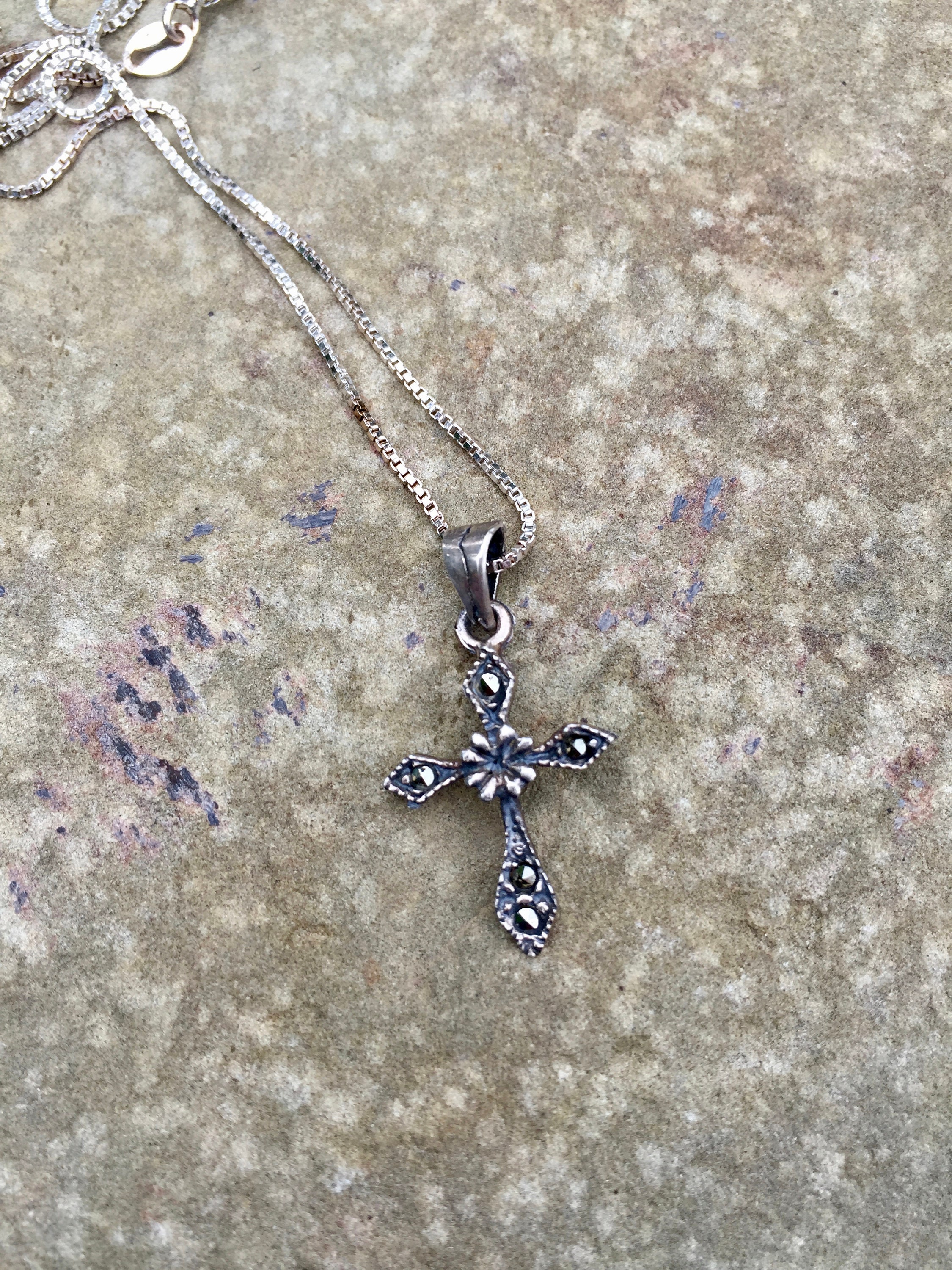 Michael Anthony Sterling Silver Cross Pendant Necklace 50