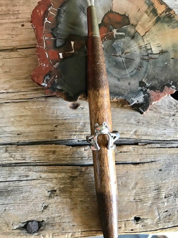 Sterling Silver / Frog Ring / Open Work / Split S… - image 5