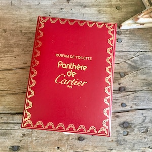 Cartier / Empty Box / Perfume De Toilette / Panthère de Cartier / Parfums Box / 50 ml / 1,6 fl oz / Made in France / Red Box