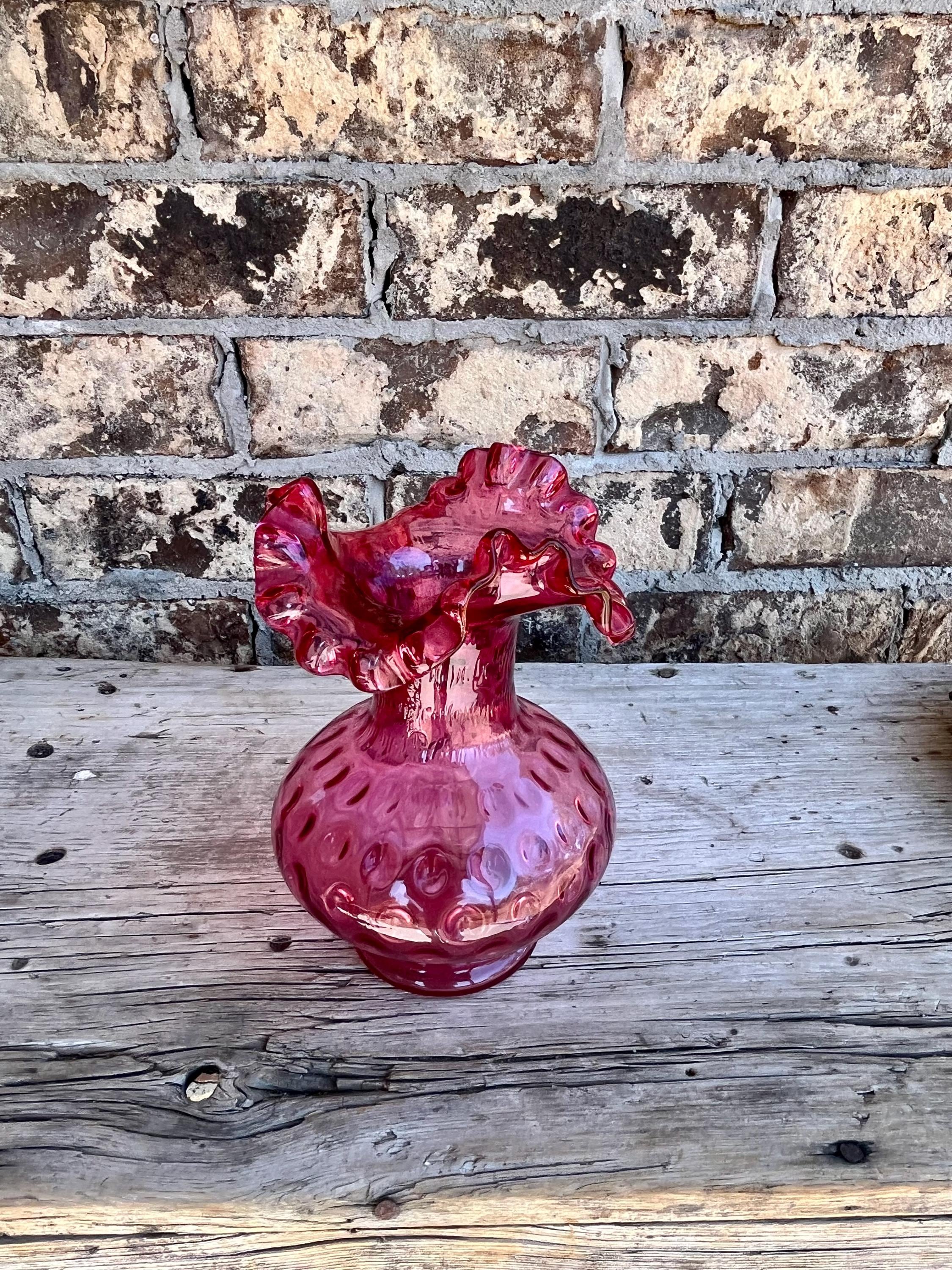 Fenton Coin Dot Vases - Etsy