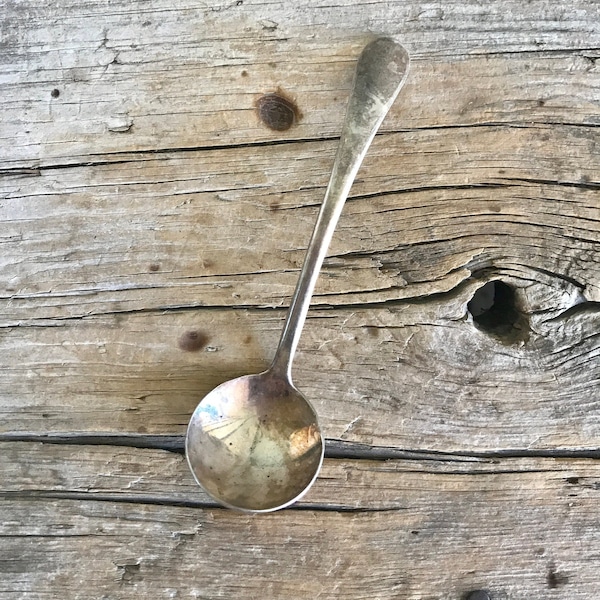 McGlashan & Clarke Co / Cream Spoon / Small Spoon / Plain / Round Tip / EPNS / Electro Plated Nickel Silver / Canada / 4.70 Inches