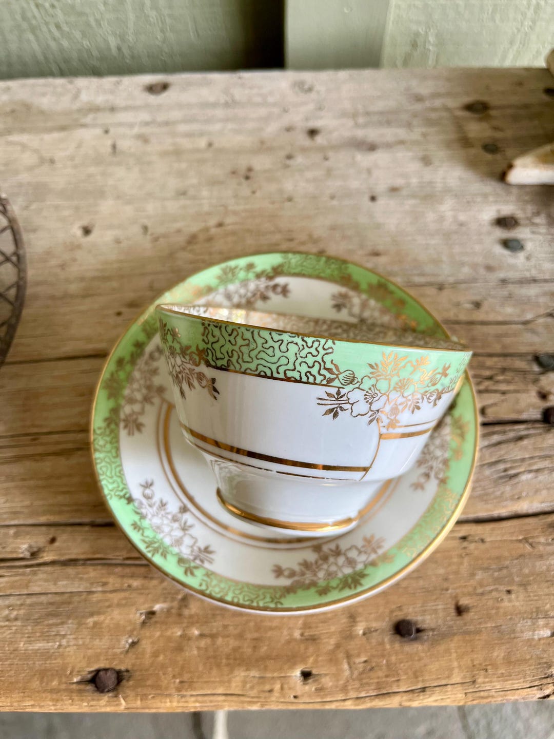 Phoenix Bone China / TF& S Ltd / Thomas Forester / Mint Green