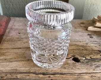 Waterford Crystal / Jam Jar / Condiment Jar / Vanity Jar / Lead Crystal / 4 Inch / Toothbrush Holder / Made in Ireland