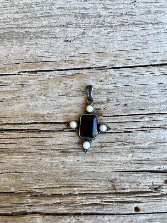 Sterling Silver / Ruby Gemstone / Ruby Pendant / … - image 1